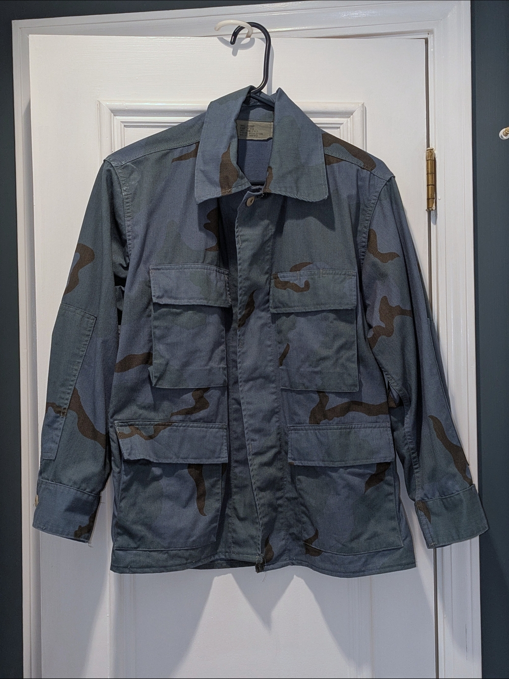 Vintage Military Blue Camo Jacket